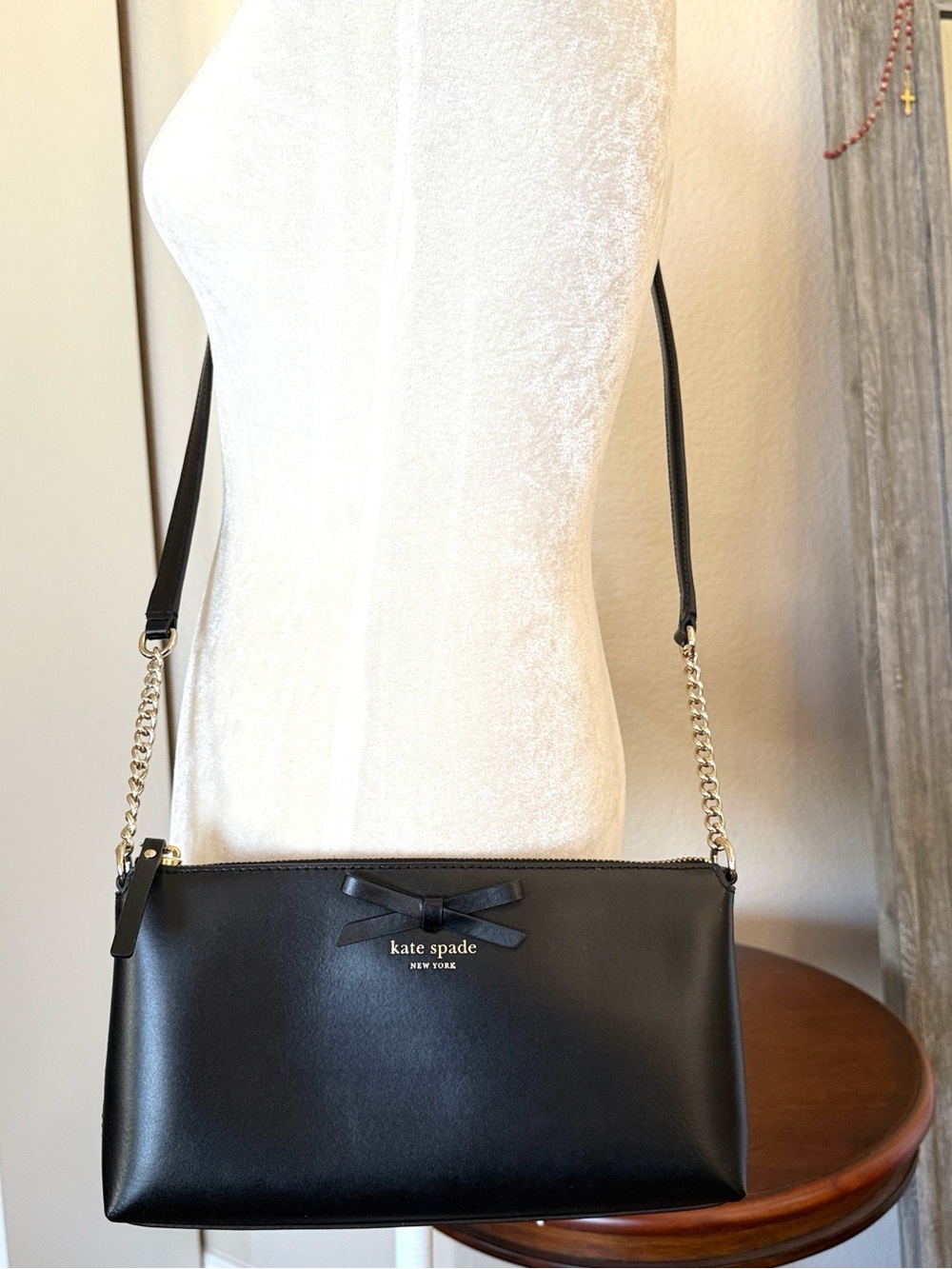 Kate Spade New York Sawyer Street Declan Leather Crossbody Bag with Bow
